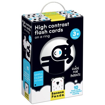 High Contrast Flash Cards on a Ring Двострани Флеш Карти (3m+)