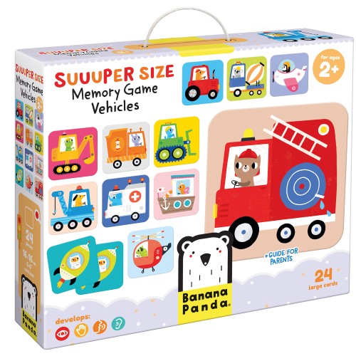 Suuuper Size Memory Game Vehicles Едукативен Сет (2+)