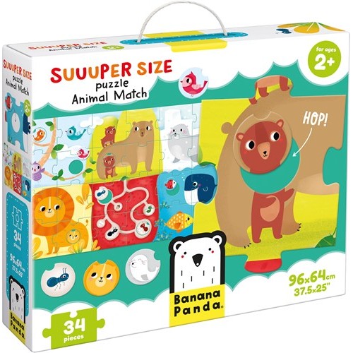 Super Size Puzzle Match Animals Едукативен Сет (2+)