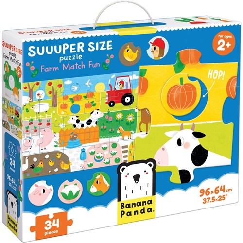 Super Size Puzzle Match the Farm Fun Едукативен Сет (2+)