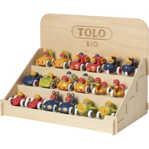 Tolo Bio Wooden Display Дрвена Кутија Со Вклучени 9 Aвтомобили